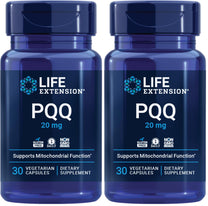 Life Extension PQQ, pyrroloquinoline Quinone, 20 mg, Promotes The Growth of New Mitochondria, Gluten-Free, Non-GMO, Vegetarian, 1 Daily, 30 Capsules (Pack of 2)