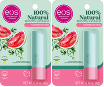 eos 100% Natural Lip Balm- Watermelon Frosé, Dermatologist Recommended for Sensitive Skin, All-Day Moisture Lip Care, 0.14 oz (Pack of 2)