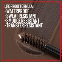 Maybelline Tattoo Studio Brow Styling Gel, Waterproof Eyebrow Make Up, Brow Tint for Up to 36HR Wear, Soft Brown, 1 Count