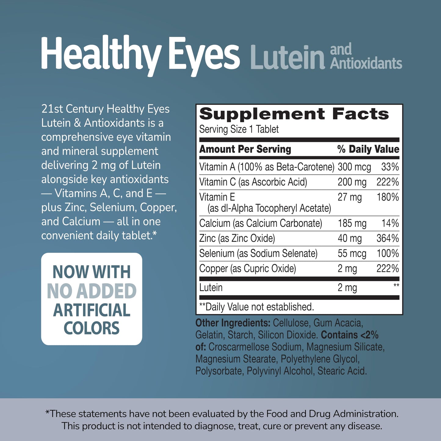 21st Century Healthy Eyes with Lutein Vision Support Tablets, 60 Count