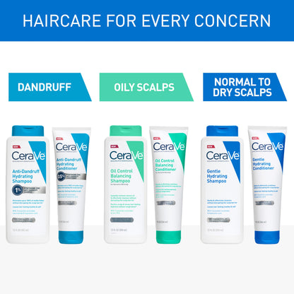 CeraVe Oil Control Conditioner with Hyaluronic Acid for Oily Scalp, 9 Oz