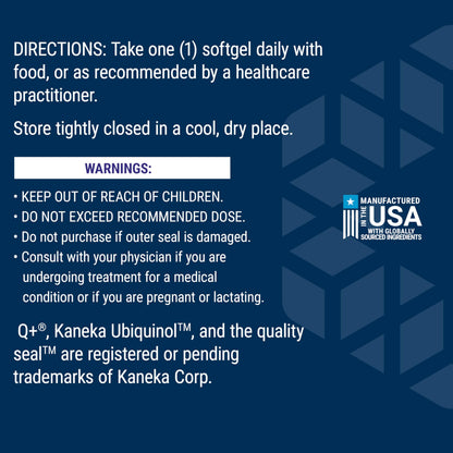 Life Extension Super Ubiquinol CoQ10 with Enhanced Mitochondrial Support, Potent Heart Health & Cellular Energy Production Support, Ultra-absorbable, Gluten-Free, Non-GMO, 100 mg, 60 softgels