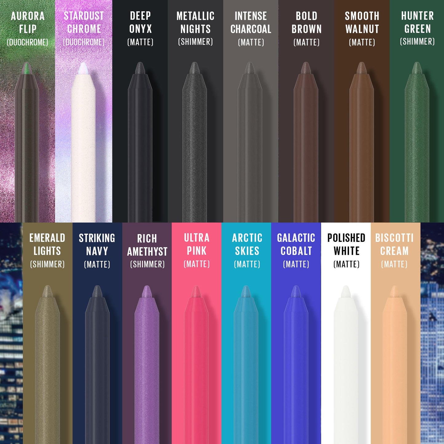 MAYBELLINE Tattoo Studio Long-Lasting Sharpenable Eyeliner Pencil, Glide on Smooth Gel Pigments with 36 Hour Wear, Waterproof, Aurora Flip, 1 Count