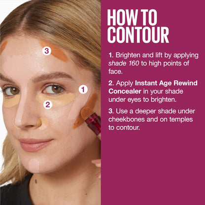 Maybelline Instant Age Rewind Eraser Dark Circles Treatment Multi-Use Concealer, 100, 1 Count (Packaging May Vary)