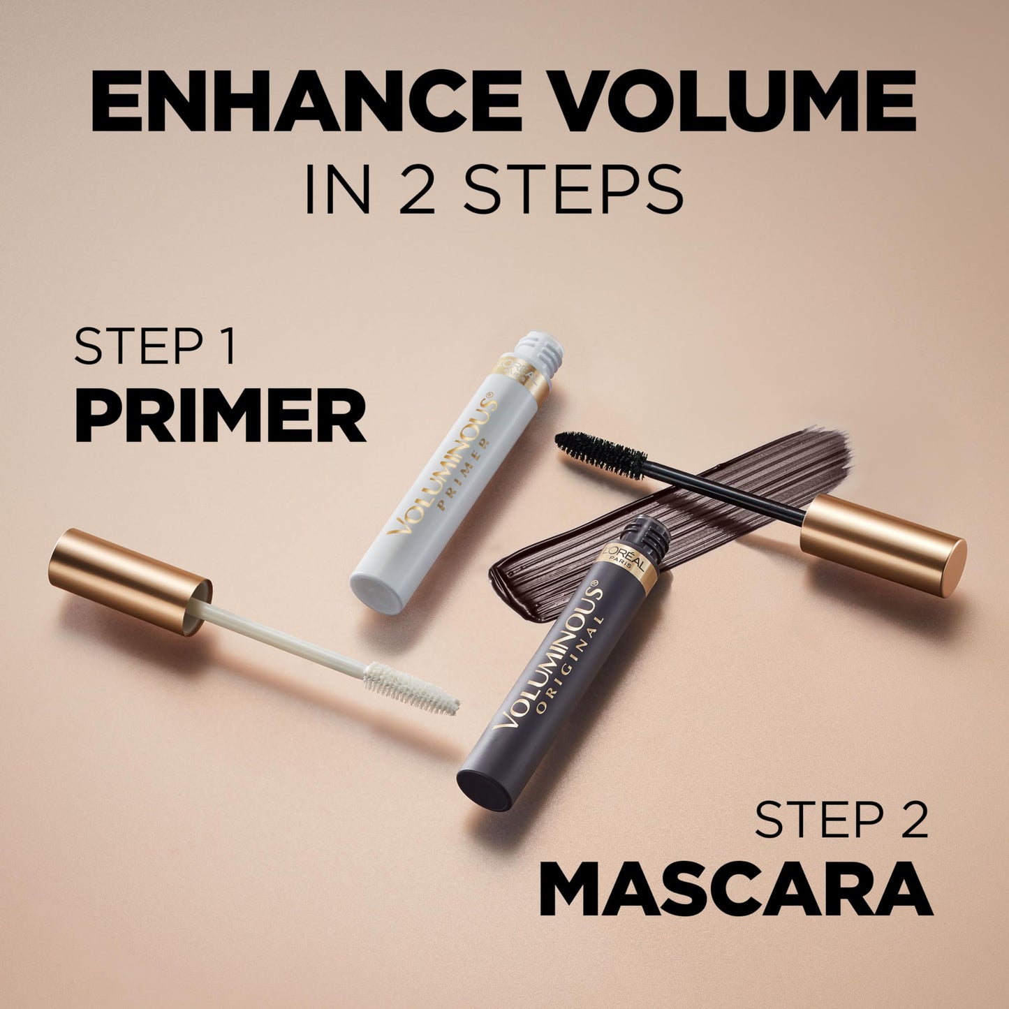 L’Oreal Paris Original Voluminous Mascara, Building Mascara Volume and Length Formula, Waterproof, Black Brown, 0.26 Fl Oz., 1 Count