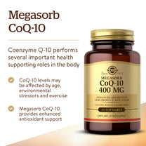 Solgar Megasorb CoQ-10 400 mg, 60 Softgels - Supports Brain Function