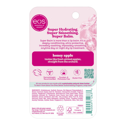 eos 24H Super Balm- Honey Apple, Day or Night Lip Treatment, 0.35 oz