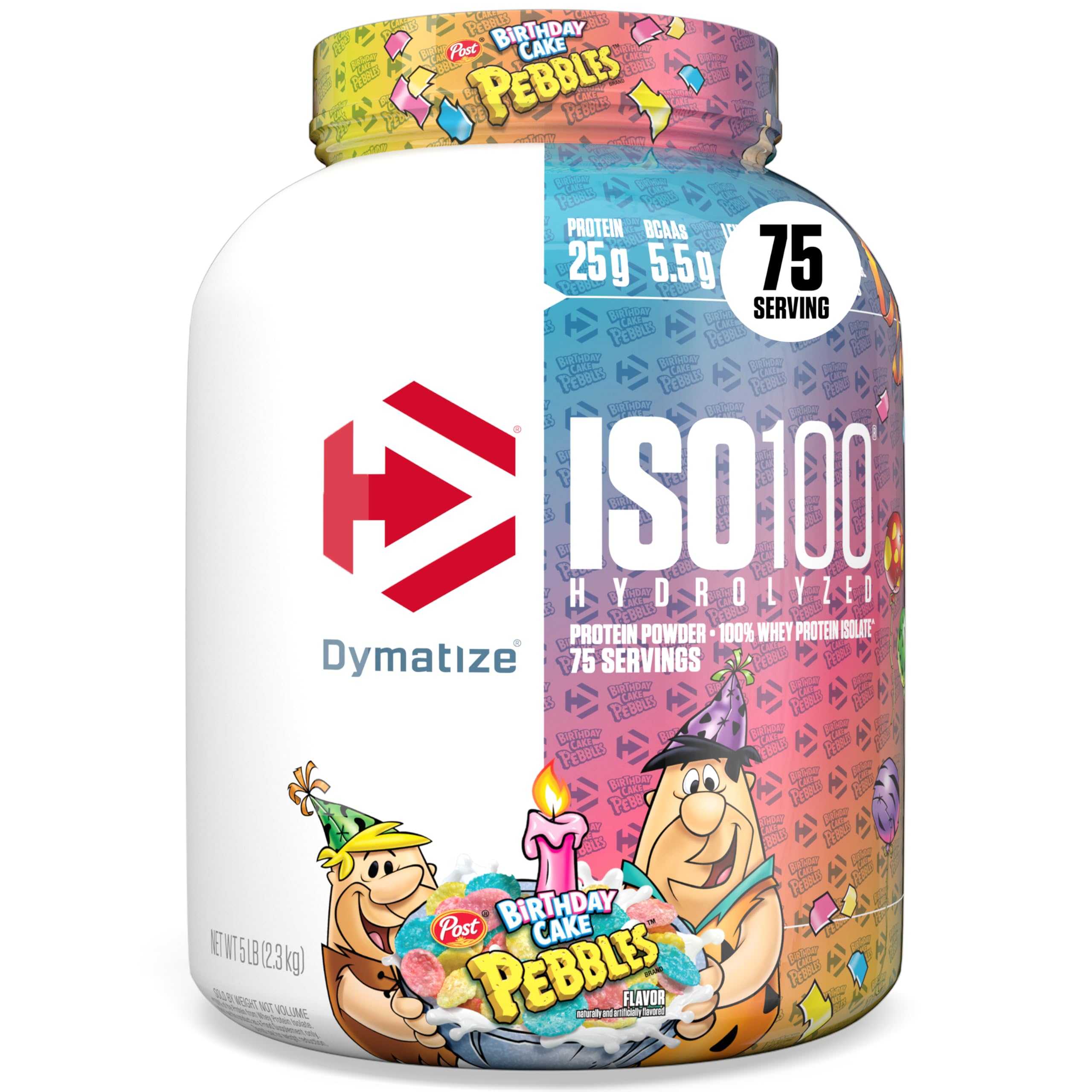 Dymatize ISO100 Protein Powder, 100% Whey Isolate, Birthday Cake
