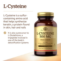Solgar L-Cysteine 500 mg, 90 Vegetable Capsules - Free Form Amino Acid