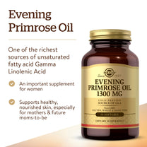 Solgar Evening Primrose Oil 1300 mg, 60 Softgels - Supports Skin Health
