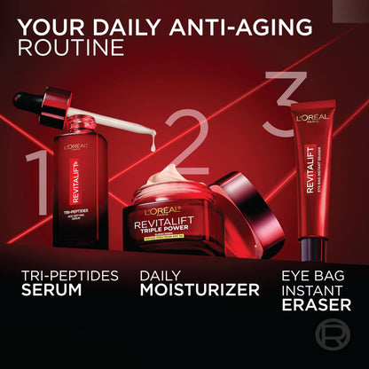 L'Oreal Paris Revitalift Triple Power Face and Neck Moisturizer, Anti Aging Face Cream with Broad Spectrum SPF 30, Pro-Retinol, Hyaluronic Acid and Vitamin C, 1 Kit