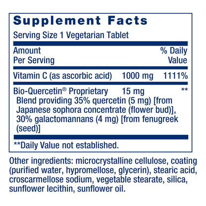 Life Extension Vitamin C and Bio-Quercetin, Immune Support, 250 Tablets
