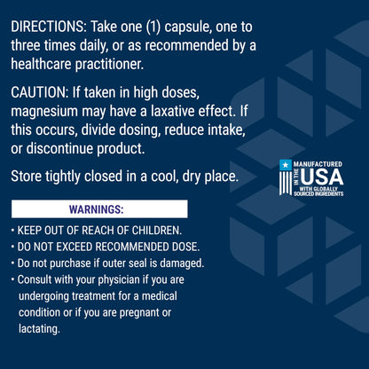 Life Extension Magnesium Caps, 500 mg, Magnesium Oxide, Citrate, and Succinate, Heart Health, Healthy Bones, Metabolism Support, 100 Vegetarian Capsules