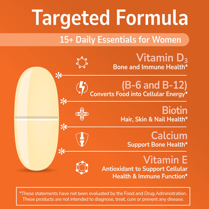 21st Century One Daily Women's Multivitamin Tablets, 100 Count