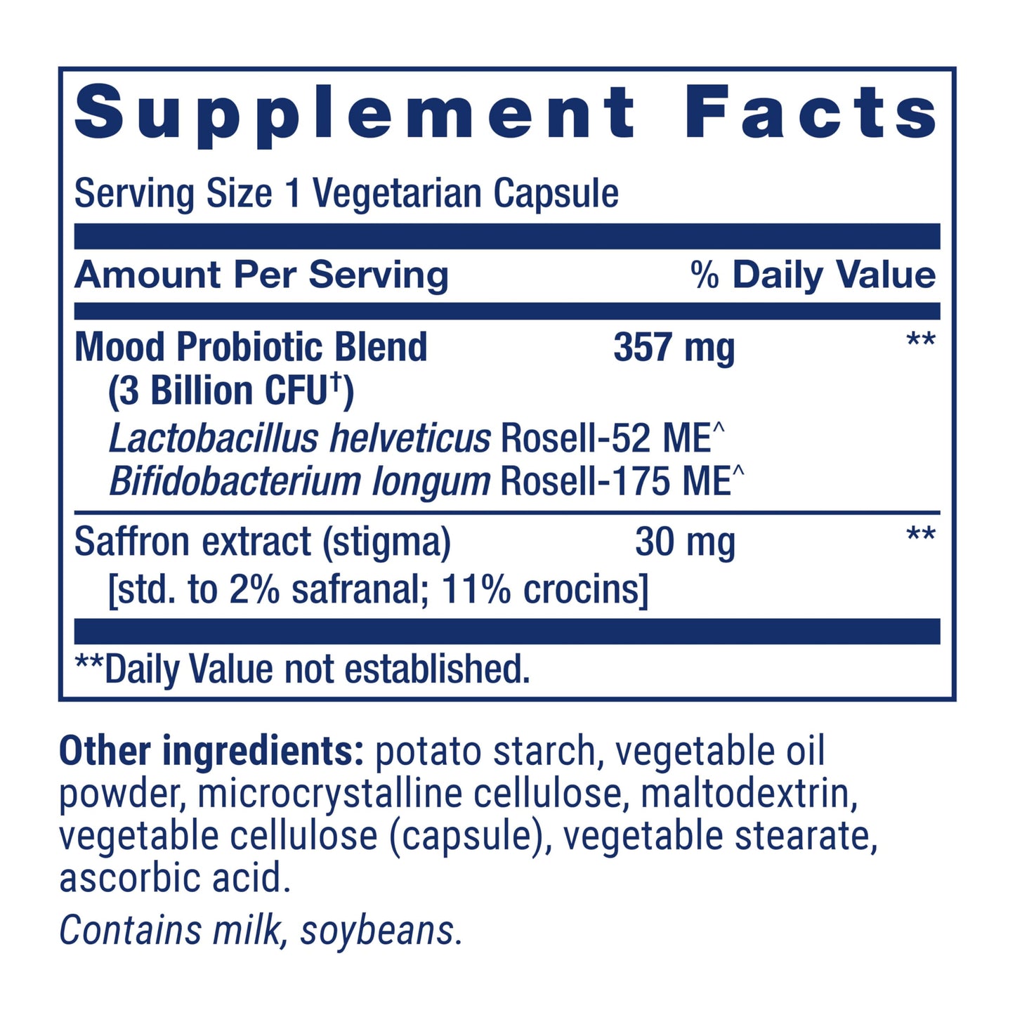 Life Extension FLORASSIST® Probiotic Mood Improve, probiotic and Saffron Blend enhances Mood and Mental Outlook, Non-GMO, Gluten-Free, 1 Daily, Vegetarian, 30 Capsules