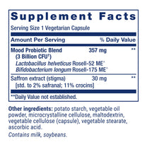 Life Extension FLORASSIST® Probiotic Mood Improve, probiotic and Saffron Blend enhances Mood and Mental Outlook, Non-GMO, Gluten-Free, 1 Daily, Vegetarian, 30 Capsules