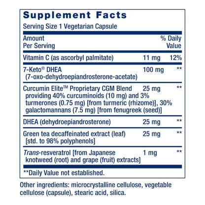 Life Extension DHEA and 7-Keto DHEA Complete Vegetarian Capsules to Maximize Support of a Healthy Body Weight & Mood, Lean Muscle Mass, Libido & More, Non-GMO, Gluten-Free, 60 Count