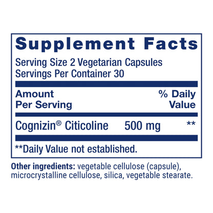 Life Extension Citicoline (CDP-Choline), 60 Capsules
