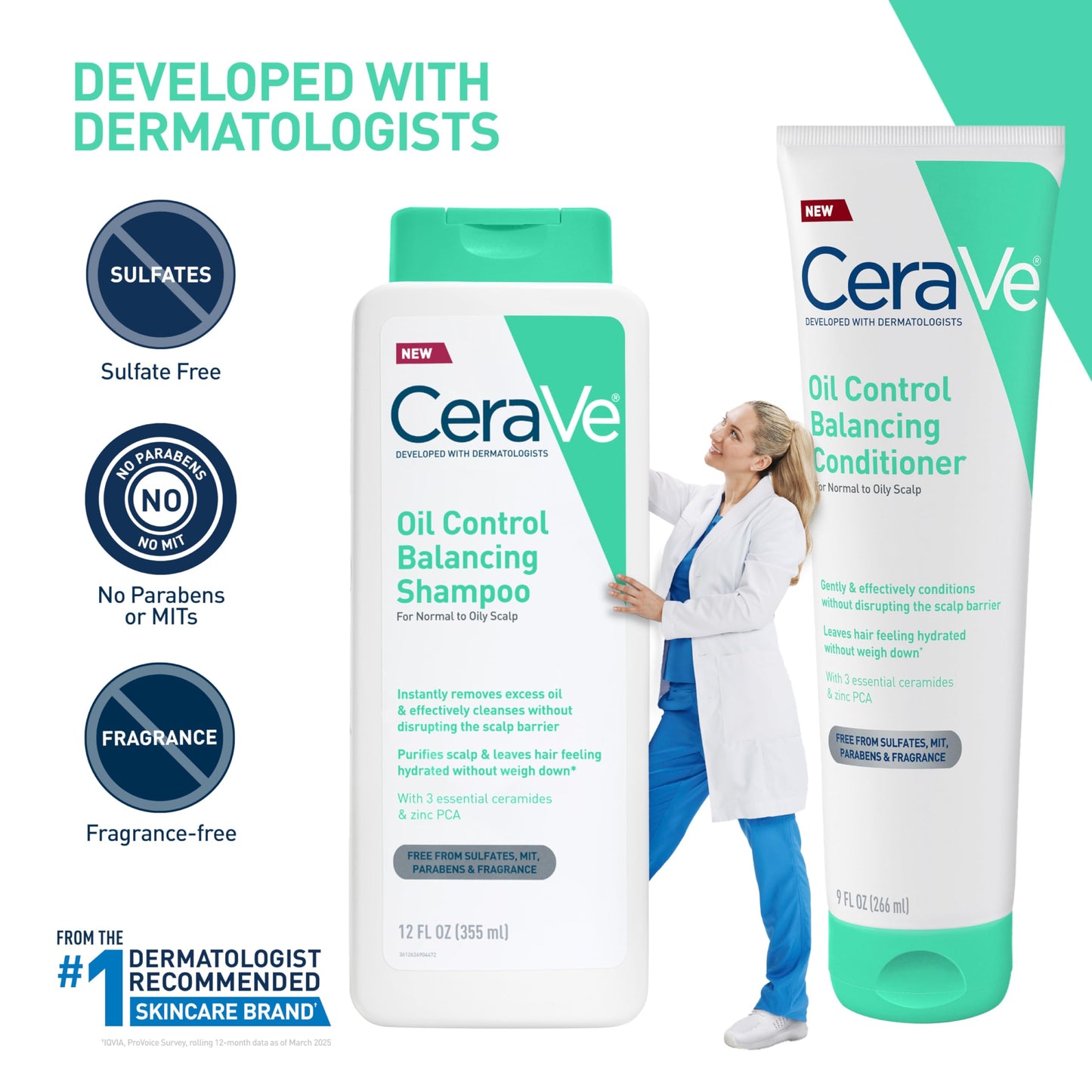 CeraVe Oil Control Conditioner with Hyaluronic Acid for Oily Scalp, 9 Oz