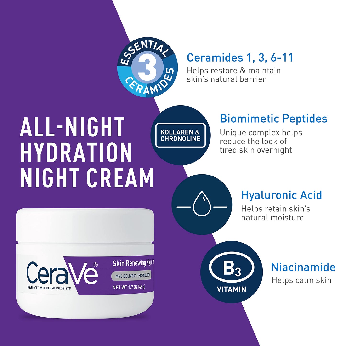 CeraVe Vitamin C Serum and Night Cream Skin Care Set, Travel Essentials