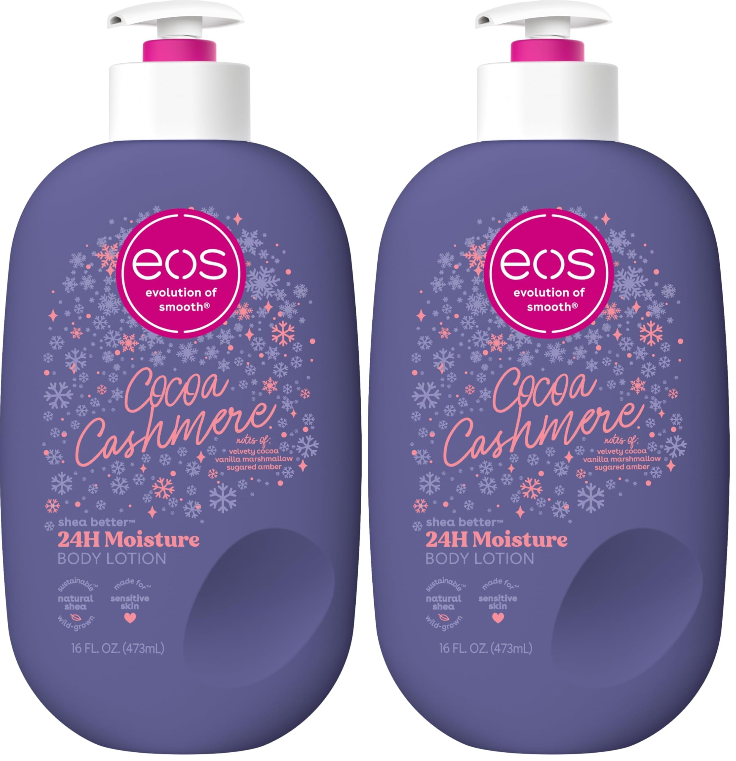 eos Shea Better Holiday Body Lotion, Cocoa Cashmere, Limited Edition Skin Care, 24-Hour Moisture, Body Lotion for Women, Vegan, 16 fl oz