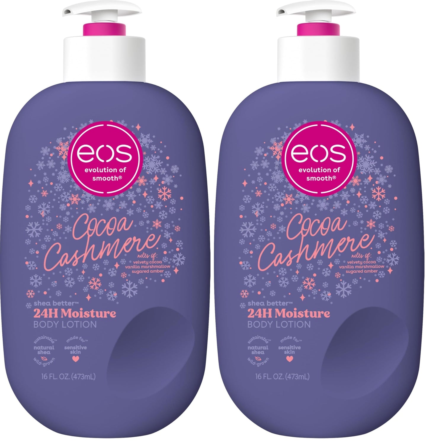 eos Shea Better Holiday Body Lotion, Cocoa Cashmere, Limited Edition Skin Care, 24-Hour Moisture, Body Lotion for Women, Vegan, 16 fl oz