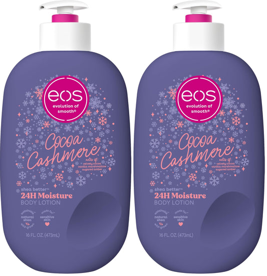 eos Shea Better Holiday Body Lotion, Cocoa Cashmere, Limited Edition Skin Care, 24-Hour Moisture, Body Lotion for Women, Vegan, 16 fl oz