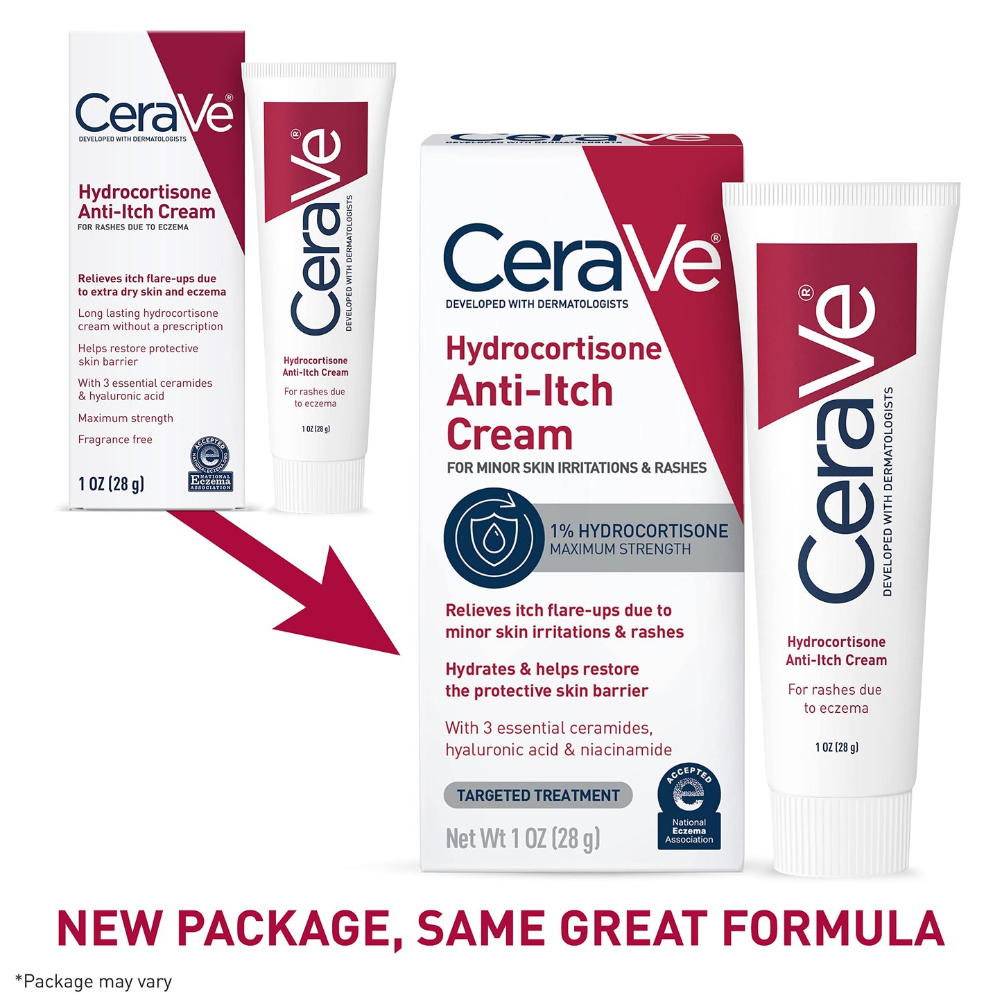 CeraVe 1% Hydrocortisone Anti Itch Cream, Eczema & Dry Skin Care, 1oz