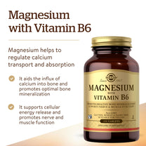 Solgar Magnesium with Vitamin B6, 250 Tablets - Energy Metabolism