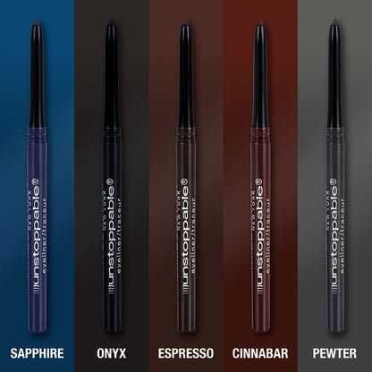 Maybelline Unstoppable Waterproof Mechanical Blue Eyeliner Pencil, Easy to Apply, Smooth Glide, Up to 24 Hour Wear, Sapphire