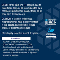 Life Extension Magnesium Citrate 100 mg Vegetarian Capsules, Blue, 100 Count