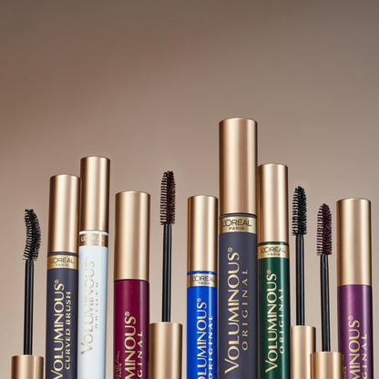 L’Oreal Paris Original Voluminous Mascara, Building Mascara Volume and Length Formula, Washable, Black Brown, 0.26 Fl Oz., 2 Count