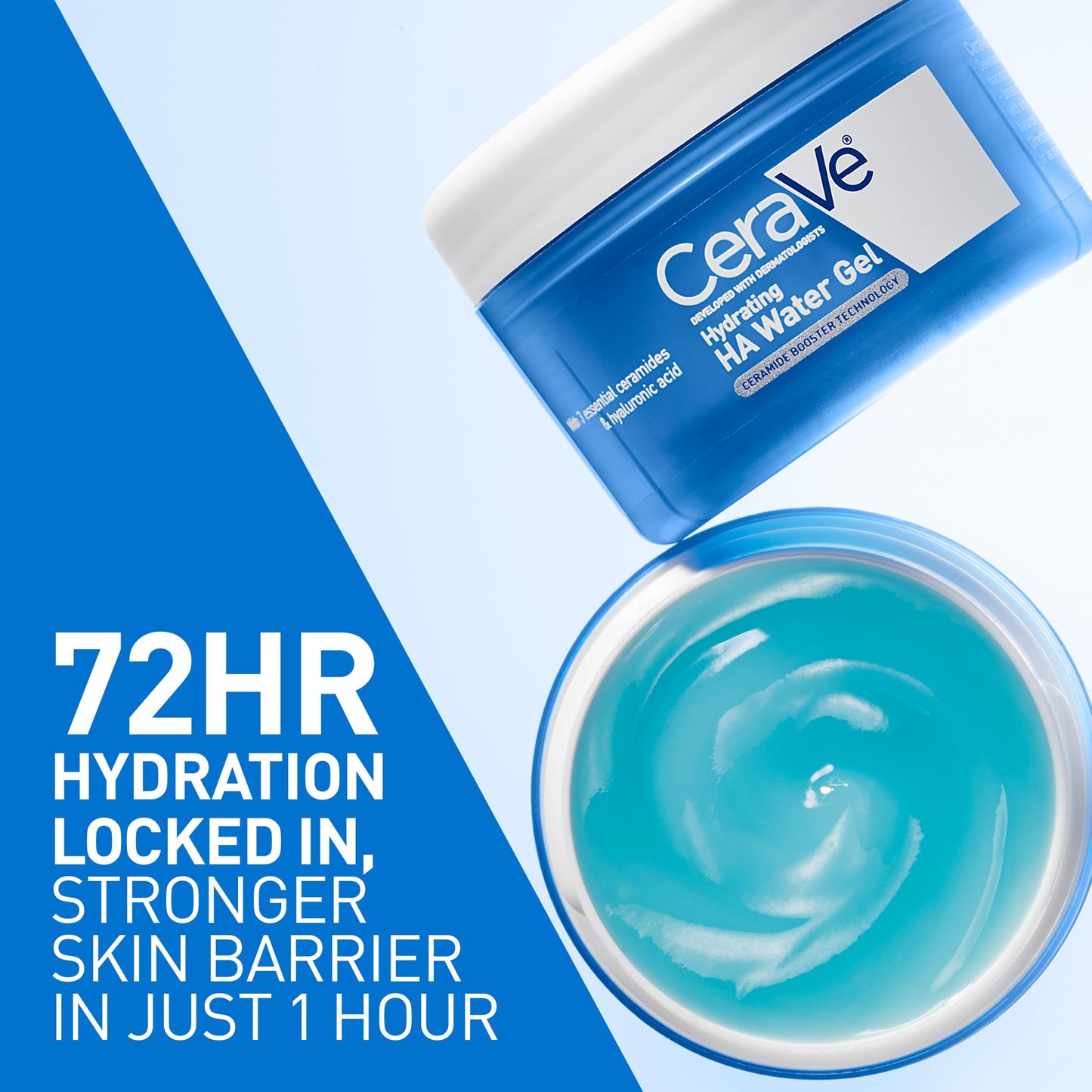 CeraVe Hydrating Hyaluronic Acid Water Gel Moisturizer for Face, 1.7oz