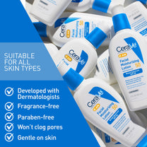 CeraVe PM Facial Moisturizing Lotion, 3 Ounce + AM Facial Moisturizing Lotion SPF 50, 3 Oz