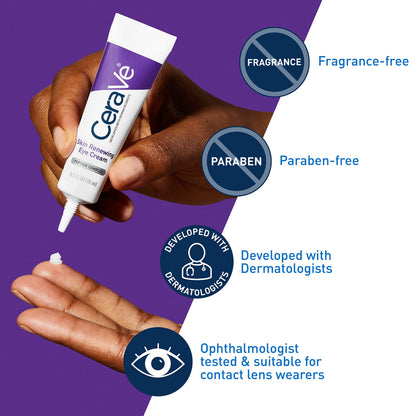 CeraVe Eye Cream for Wrinkles with Peptides, Caffeine & Niacinamide, 0.5oz