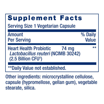 Life Extension FLORASSIST Probiotic Heart Health, 60 Capsules