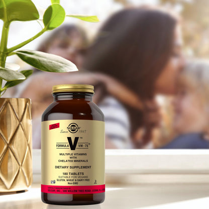 Solgar Formula VM-75, 180 Tablets - Vitamin A, B6, B12, C, D, E, Vegan