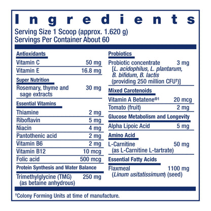 Life Extension Dog Mix, Dog Vitamins and Supplements, probiotics, L-carnitine, B12, folic Acid, Vitamin C, Vitamin E, Rosemary, Nutrient Absorption, Gluten-Free, Non-GMO, 60 Servings
