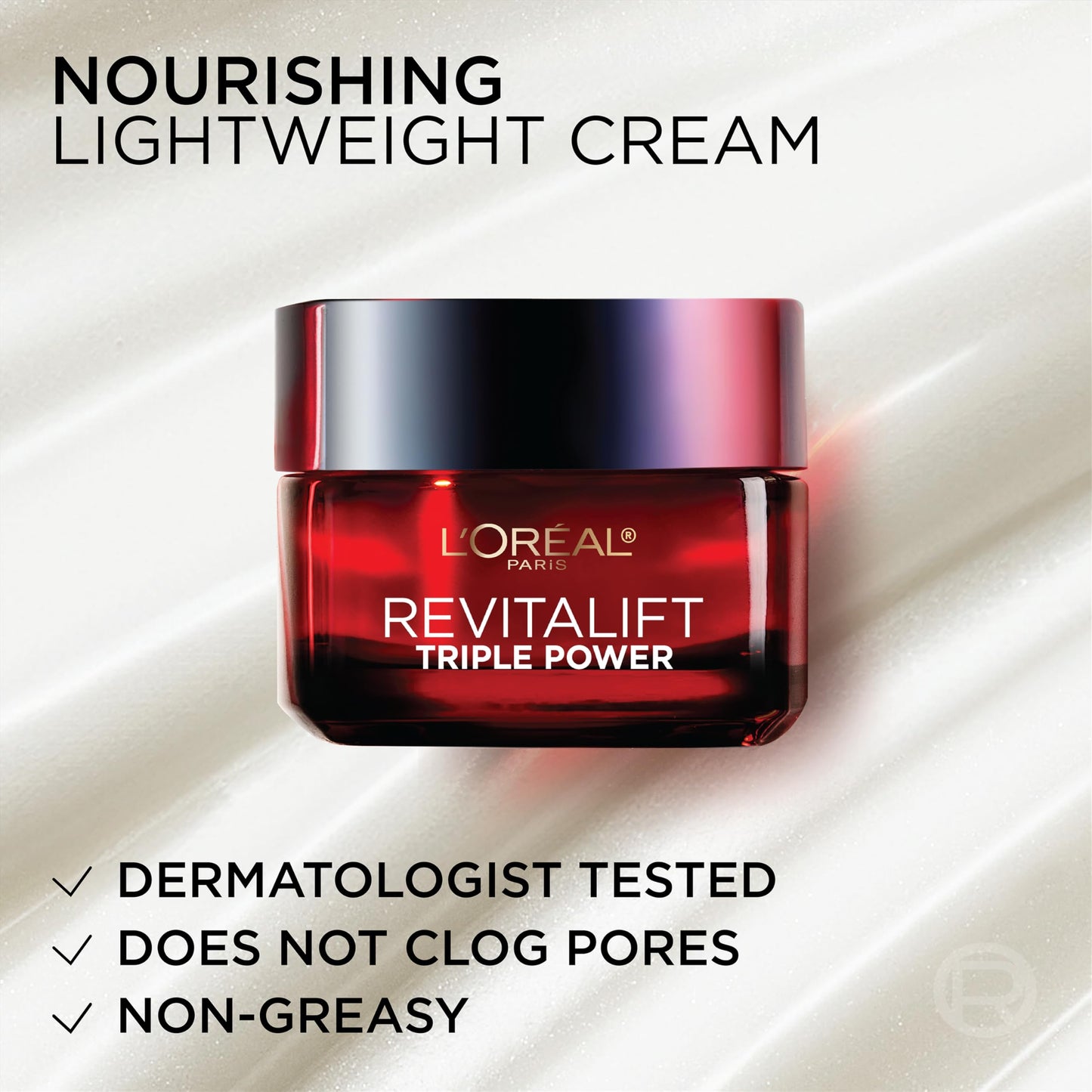 L'Oreal Paris Revitalift Triple Power Anti-Aging Face Moisturizer, Pro Retinol, Hyaluronic Acid & Vitamin C to Reduce Wrinkles, Firm & Brighten Skin, 1.7 Oz