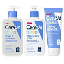 CeraVe Baby Bath Set, Wash & Shampoo, Moisturizing Lotion, Healing Ointment