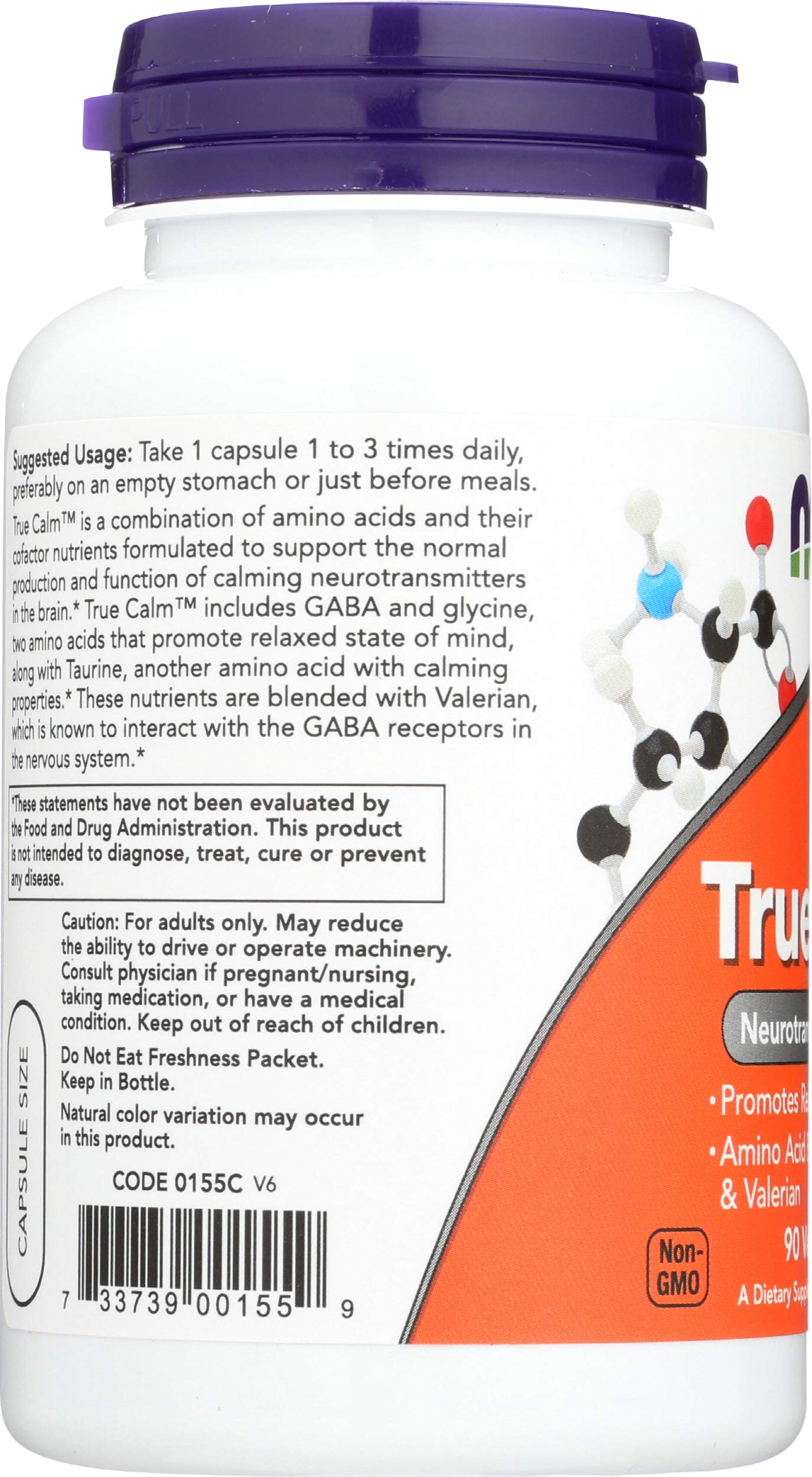 Now Foods True Calm(tm) Amino Relaxer 90 Caps ( two-pack)