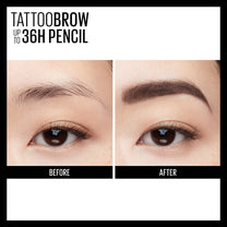 Maybelline TattooStudio Waterproof Eyebrow Pencil, Sharpenable, Longwear, Long Lasting, Pigmented Eyebrow Pencil for Defined Brows, Soft Brown, 1 Count