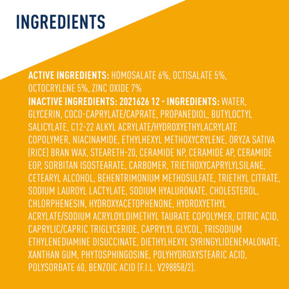 CeraVe Hydrating Sheer Sunscreen SPF 30 with Hyaluronic Acid, 5oz