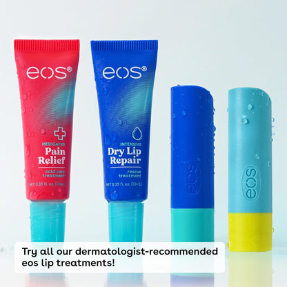 eos Medicated Lip Balm - Lip Care to Repair and Protect Chapped and Dry Lips, Instant Cooling and Pain Relief with Natural Ingredients, 0.35 fl oz.