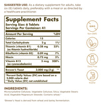 Solgar Brewer's Yeast 7 ½ Grains with Vitamin B12 - 250 Tablets, Pack of 2 - Non-GMO, Vegan, Dairy Free, Kosher - 82 Total Servings