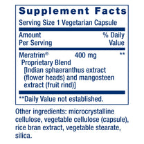 Life Extension Waistline Control™, S. indicus, Mangosteen, Meratrim®, Healthy Weight, Waistline, Non-GMO, Gluten Free, Vegetarian, 60 Capsules