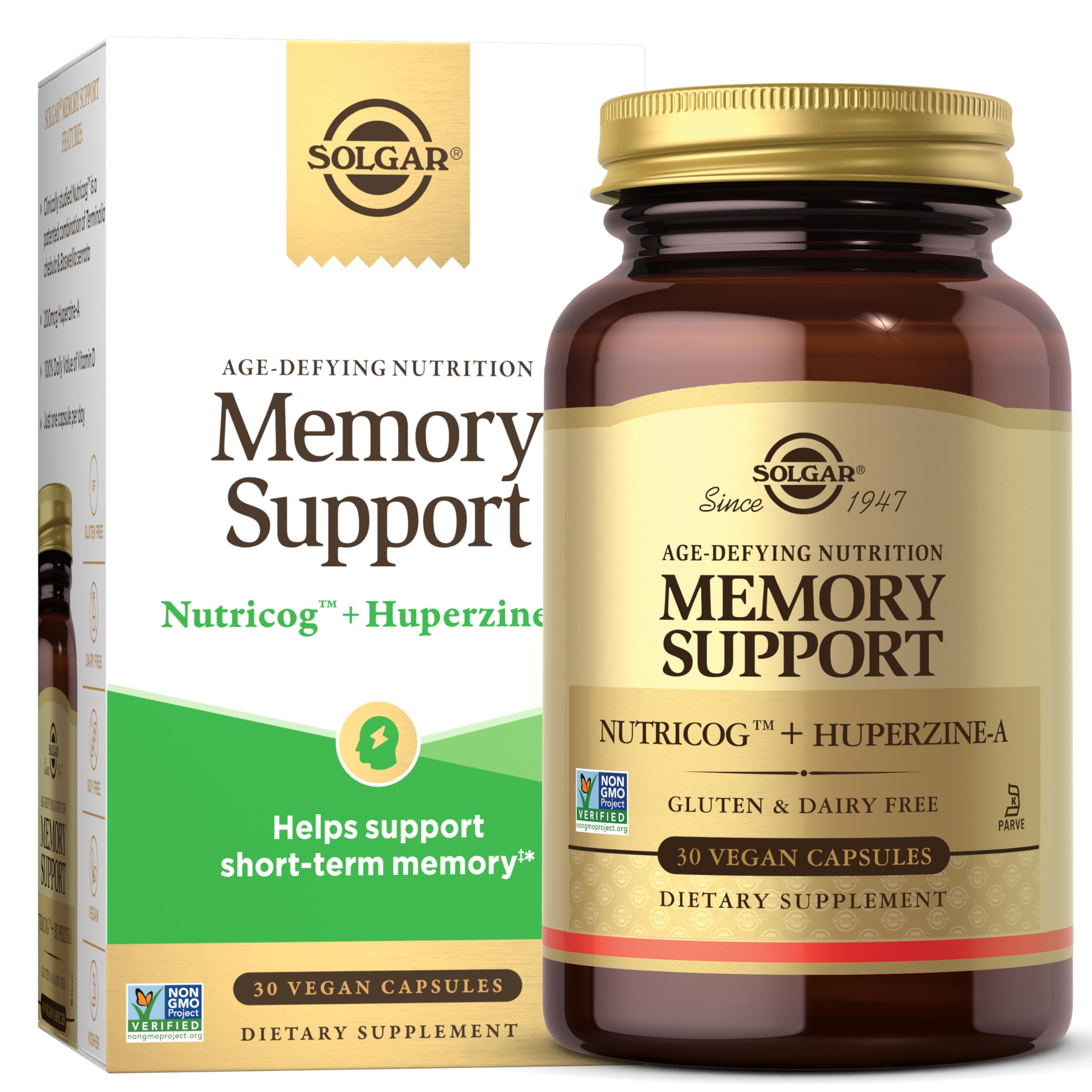 Solgar Memory Support Brain Dietary Supplement for Memory and Focus