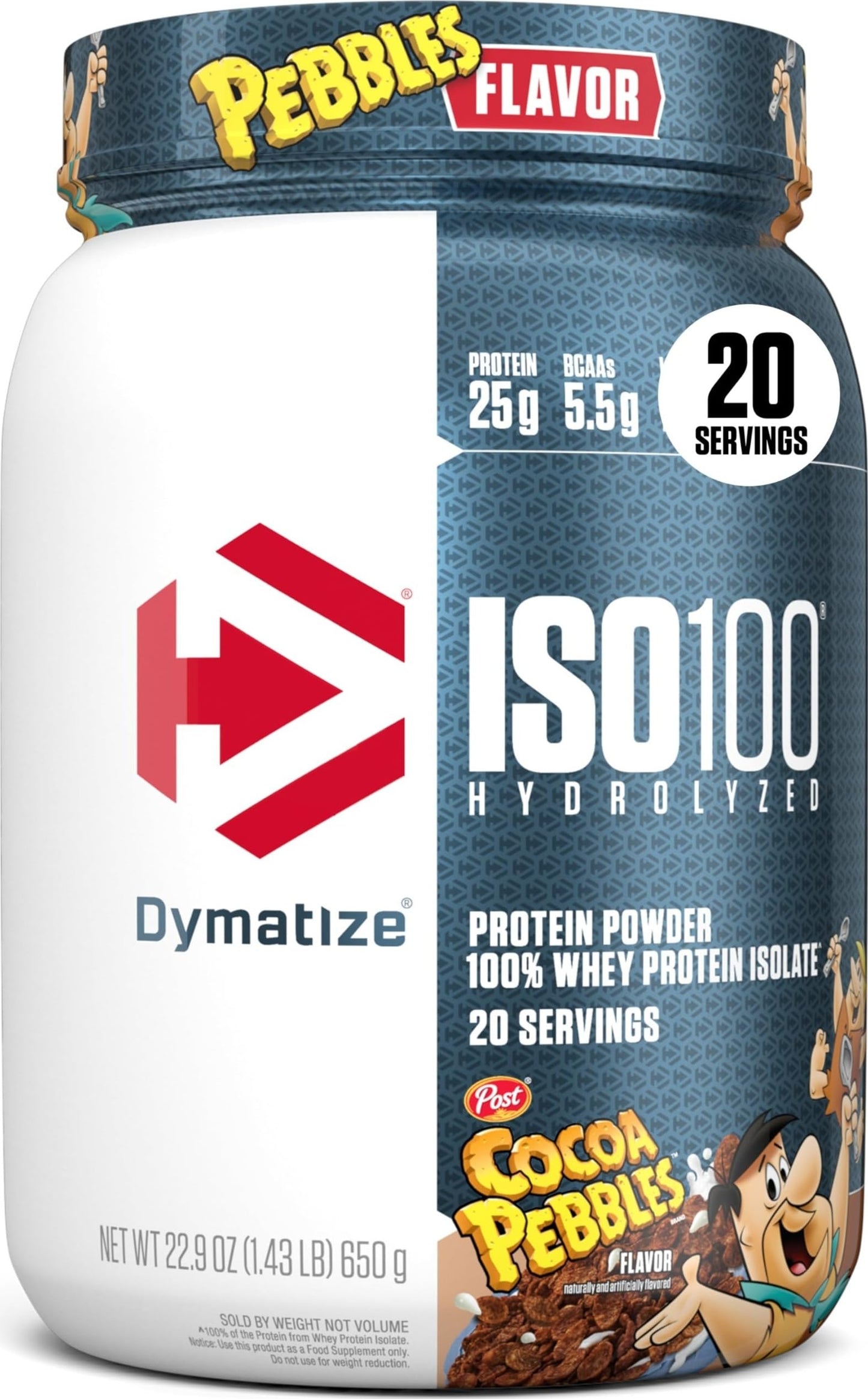 Dymatize ISO100 Protein Powder, 100% Whey Isolate, Cocoa Pebbles