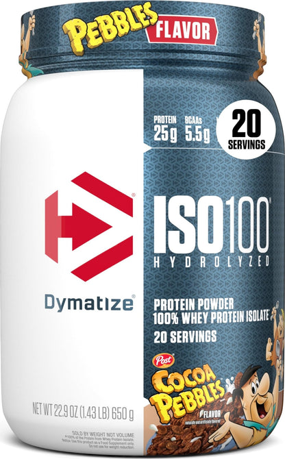 Dymatize ISO100 Protein Powder, 100% Whey Isolate, Cocoa Pebbles