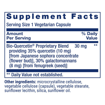 Life Extension Bio-Quercetin, Immune Health Supplement, Heart Health Support, Gluten Free, Non-GMO, Vegetarian, 30 Capsules
